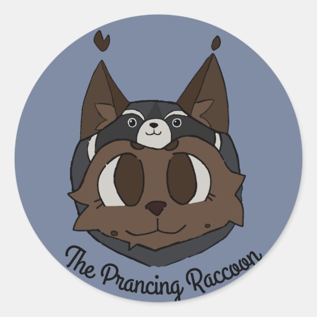 The Prancing Racoon Spirit Sticker (Front)