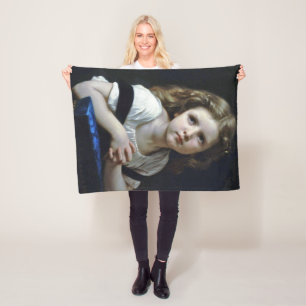 The Prayer, Bouguereau Fleece Blanket