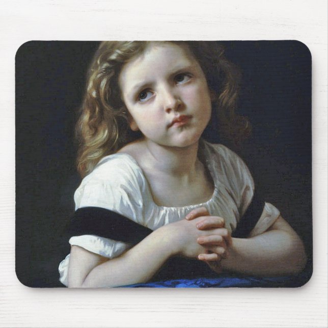 The Prayer, Bouguereau Mouse Mat (Front)