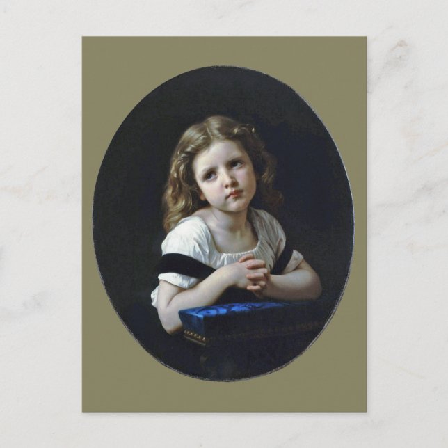 The Prayer, Bouguereau Postcard (Front)