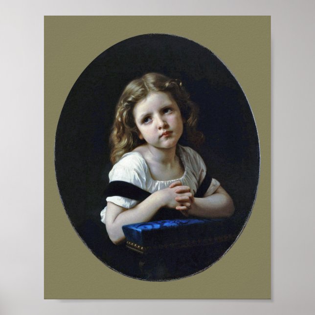 The Prayer, Bouguereau Poster (Front)