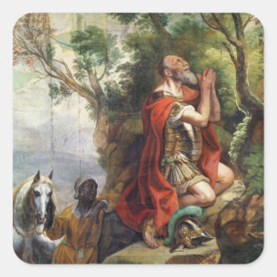 The Prayer of Gideon, cartoon for a tapestry Square Sticker