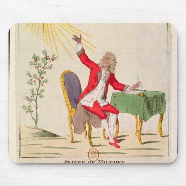 The Prayer of Voltaire Mouse Mat (Front)