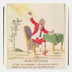 The Prayer of Voltaire Square Sticker