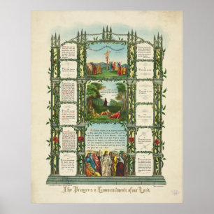 The Prayers and Commandments of Our Lord Poster