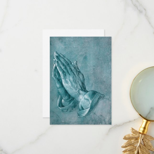 The Praying Hands by Albrecht Durer Thank You Card (Front/Back In Situ)