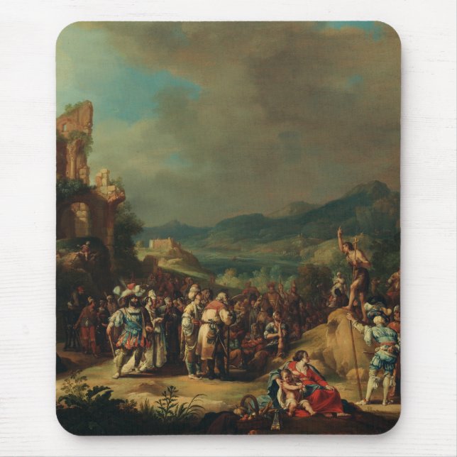 The Preaching of John the Baptist by Bartholomeus Mouse Mat (Front)