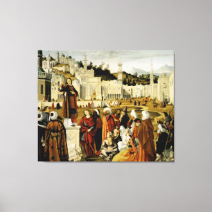 The Preaching of Saint Stephen in Jerusalem Canvas Print