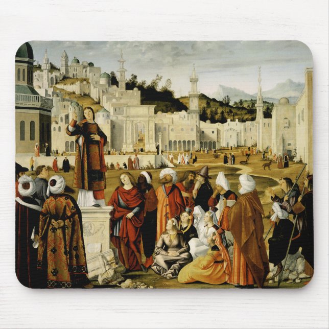 The Preaching of Saint Stephen in Jerusalem Mouse Mat (Front)