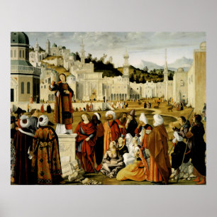 The Preaching of Saint Stephen in Jerusalem Poster