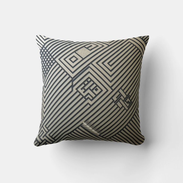 The Precision of Shapes: Geometric Abstraction Cushion (Back)