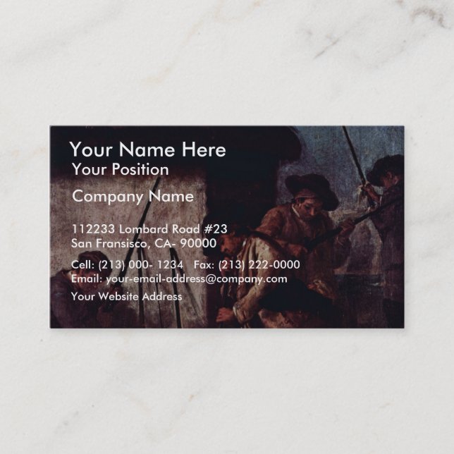 The Preparation Of The Guns" By Longhi Pietro Business Card (Front)