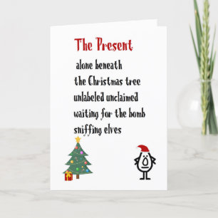 The Present - A Funny Merry Christmas Poem Holiday Card