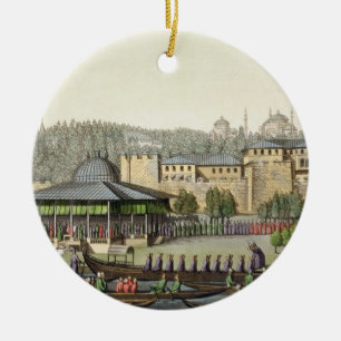 The Presentation of the Admiral to the Sultan, pla Ceramic Tree Decoration