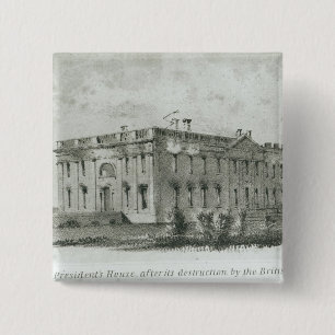 The President's House After its Destruction 15 Cm Square Badge