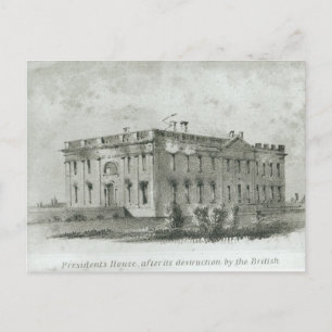 The President's House After its Destruction Postcard