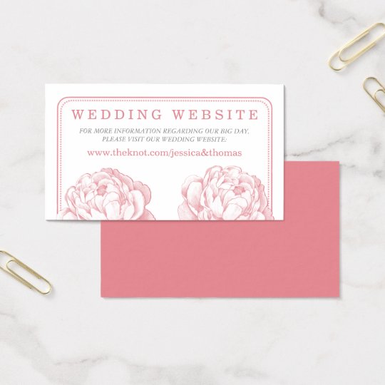 The Pretty Peony Floral Wedding Collection Business Card