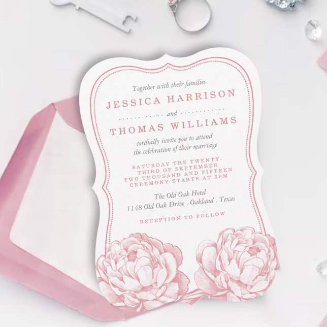 The Pretty Peony Floral Wedding Collection Invitation (Creator Uploaded)