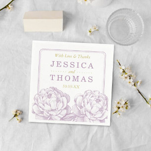 The Pretty Peony Floral Wedding Collection Napkin