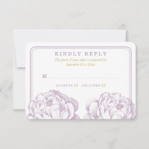 The Pretty Peony Floral Wedding Collection RSVP Card
