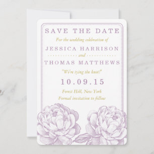 The Pretty Peony Floral Wedding Collection Save The Date