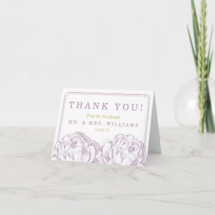The Pretty Peony Floral Wedding Collection Thank You Card