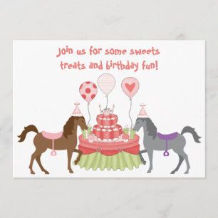 The Pretty Ponies Horse Birthday Party Invitation