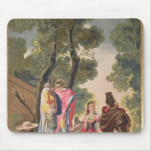 The Pretty Woman and the Masked Men Mouse Mat
