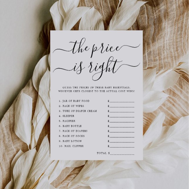 The Price Is Right Baby Shower Game, Invitation (The Price Is Right Baby Shower Game, Invitation)