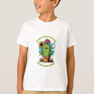 The Prickly Cactus with a Big Heart - Kawaii Cute  T-Shirt