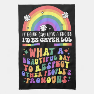 The Pride Month  with rainbow Tea Towel