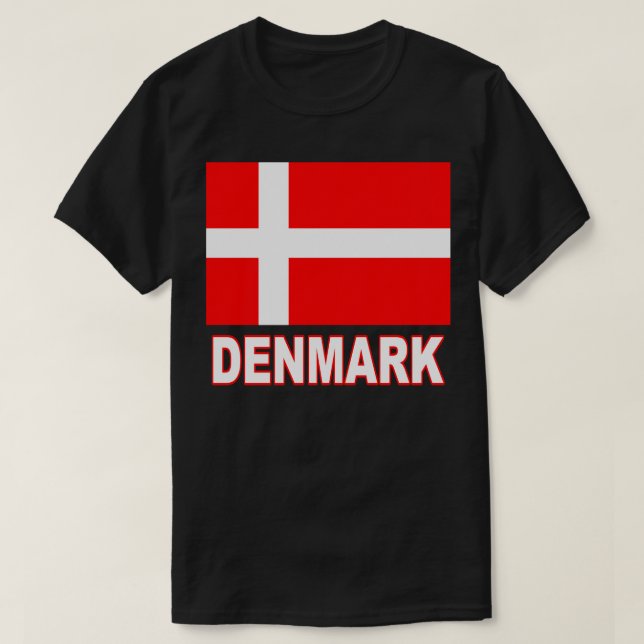 The Pride of Denmark Danish National Flag Design T-Shirt (Design Front)