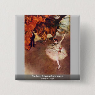 The Prima Ballerina (Rosita Mauri) By Edgar Degas 15 Cm Square Badge