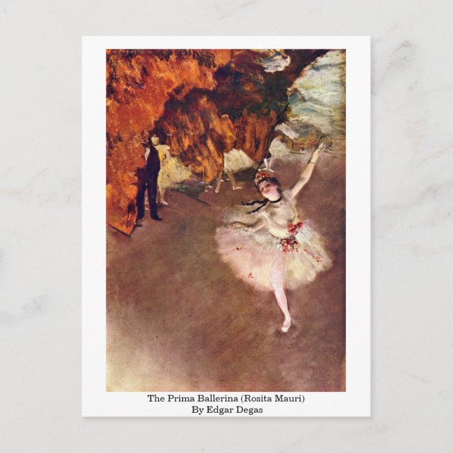 The Prima Ballerina (Rosita Mauri) By Edgar Degas Postcard (Front)