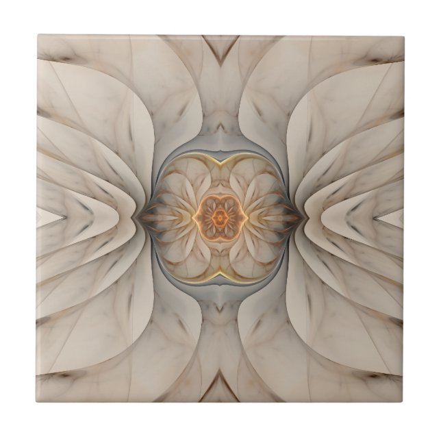 The Primal Om Abstract Floral Tile (Front)