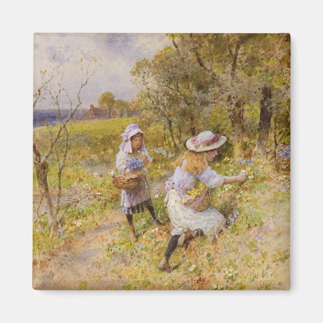 The Primrose Gatherers Magnet (Front)
