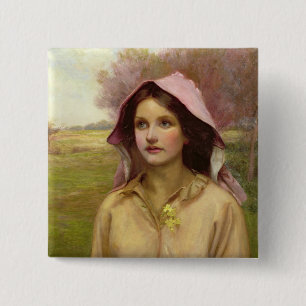 The Primrose Girl 15 Cm Square Badge