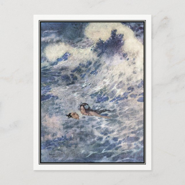 The Prince and the Mermaid by Edmund Dulac Postcard (Front)