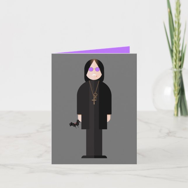 The Prince of Darkness – Rock Legend Greeting Card (Front)