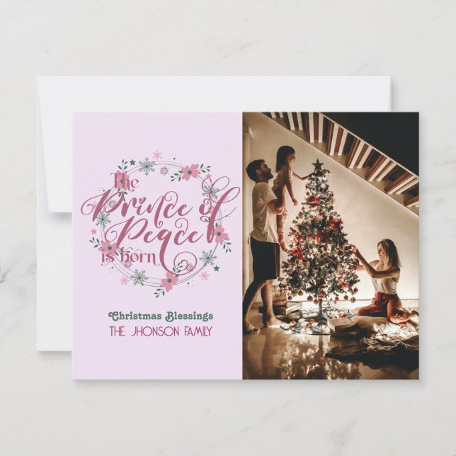 The Prince of Peace Christian Christmas card (Front)