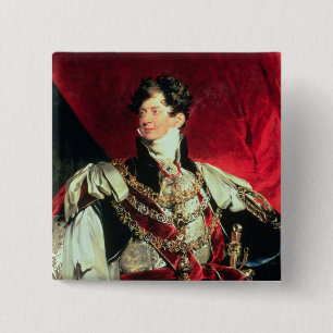 The Prince Regent, later George IV 2 15 Cm Square Badge