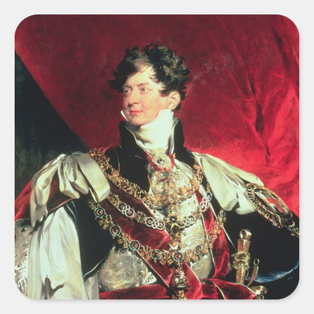 The Prince Regent, later George IV 2 Square Sticker (Front)