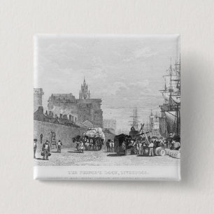 The Prince's Dock, Liverpool 15 Cm Square Badge