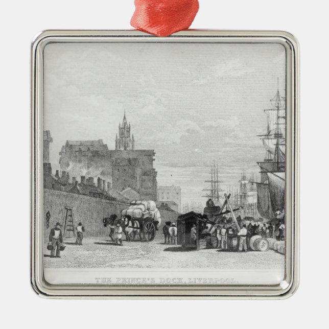 The Prince's Dock, Liverpool Metal Tree Decoration (Front)