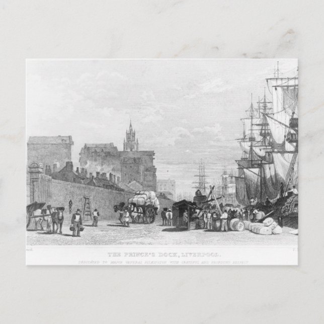 The Prince's Dock, Liverpool Postcard (Front)