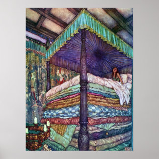 The Princess and the Pea Edmund Dulac Fine Art Poster