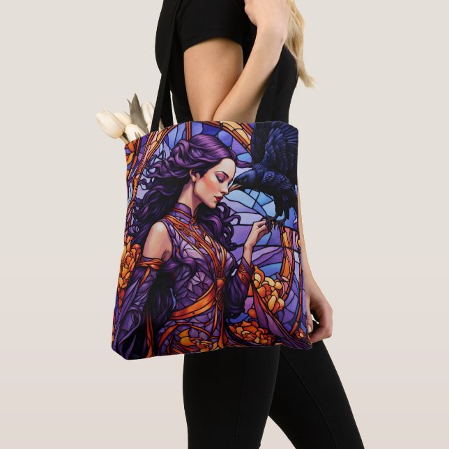 The Princess and the Raven Tote Bag (Close Up)