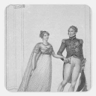 The Princess Charlotte of Wales and Prince Square Sticker