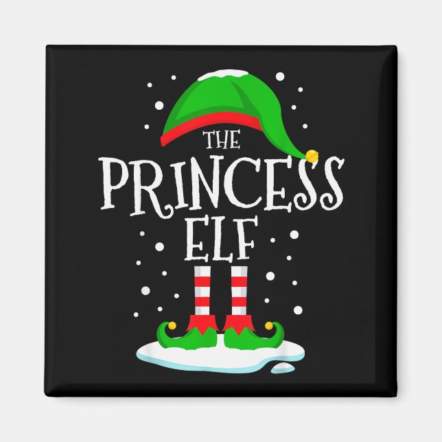 The Princess Elf Christmas Family Matching Xmas Wo Magnet (Front)