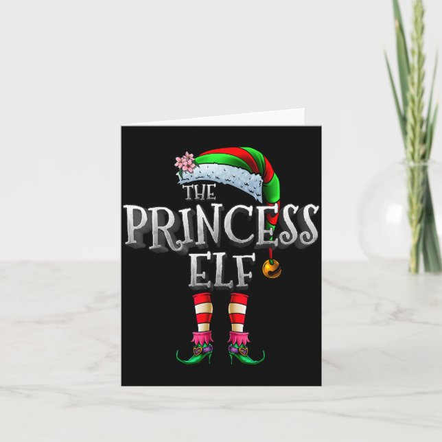 The Princess Elf Shirt Matching Family Funny Chris Card (Front)